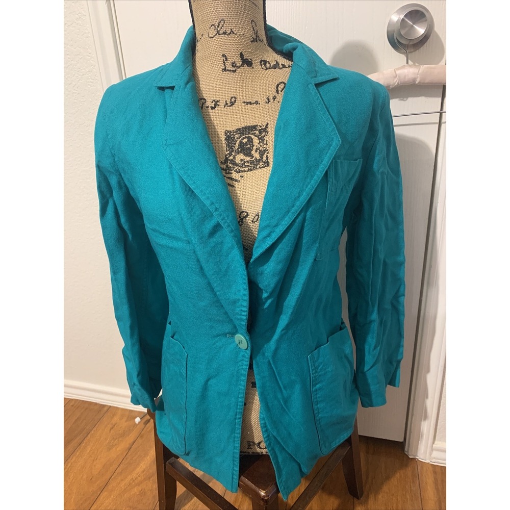 christian dior Separates Size 6 Woman's Blazer Green Vintage EUC 100% Rayon